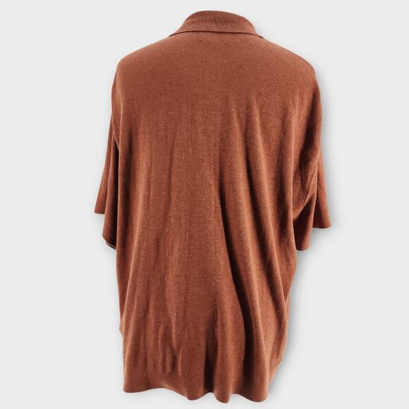 Abercrombie & Fitch Polo Mens XXL Terracotta Chain Link V-Neck Collared Stretch - Picture 4 of 7